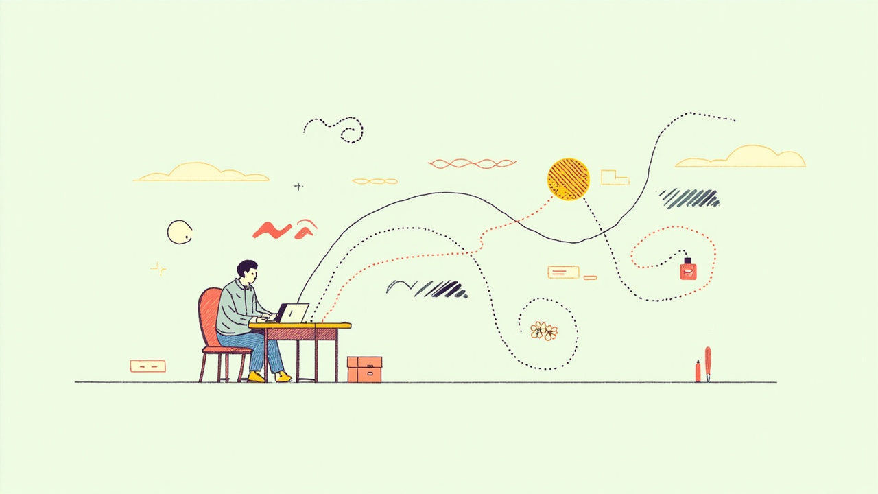 AI 个人工作流五阶段示意图